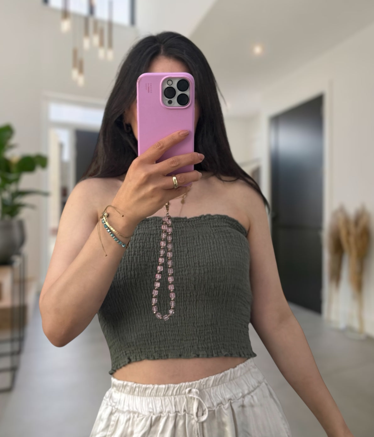 Musselin Bandeau Tops verschiedene Farben