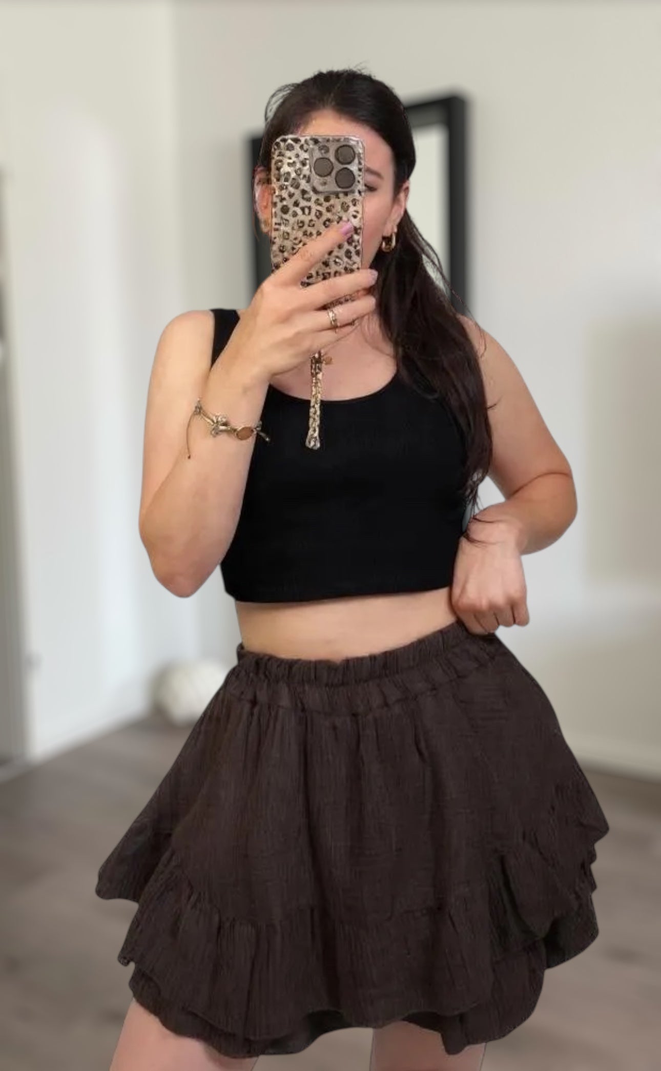 Musselin hosenrock braun