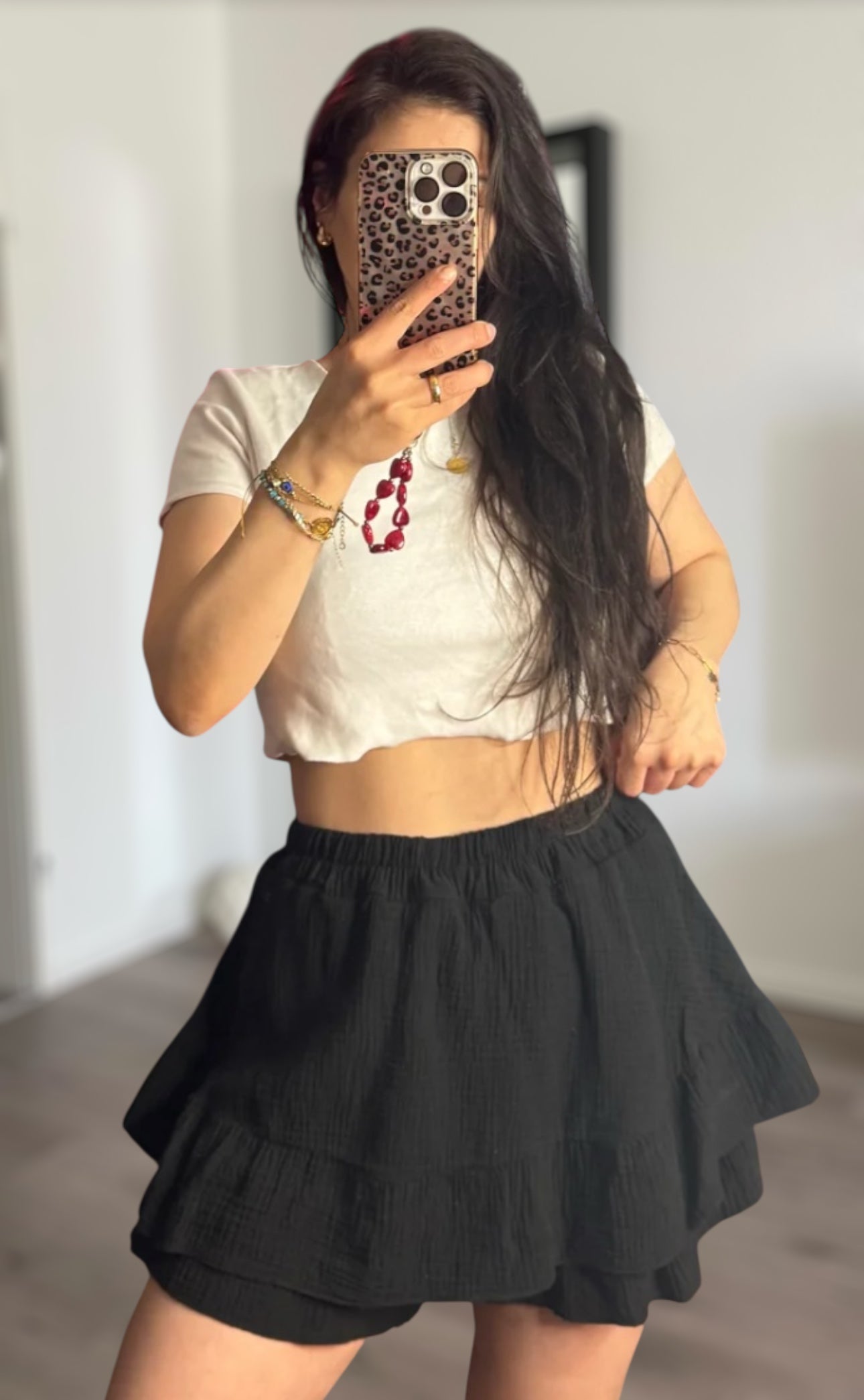 Musselin Hosenrock schwarz